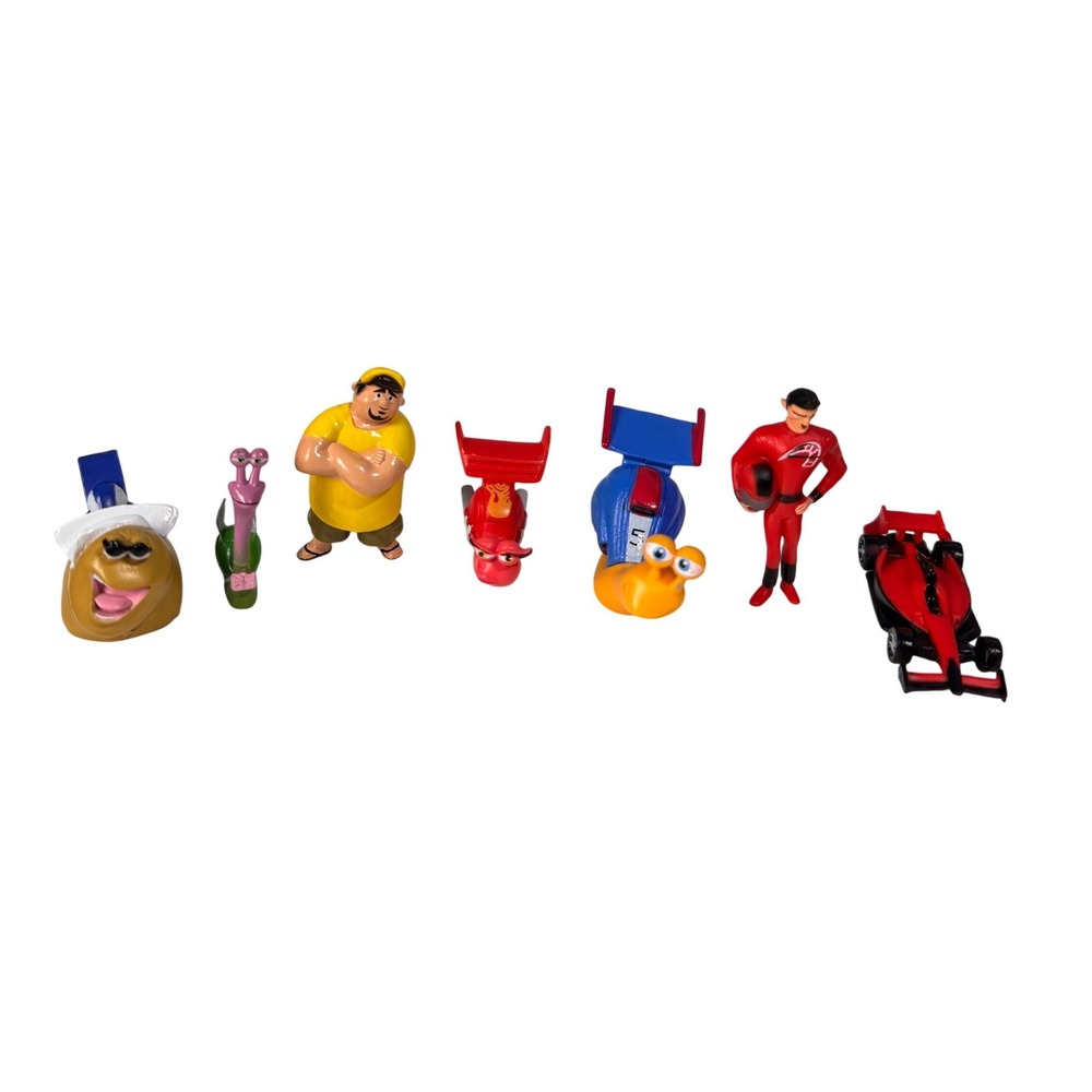 DreamWorks Turbo Movie cake top Figure Lot Turbo Guy Gagne Tito Racing Snails 7p